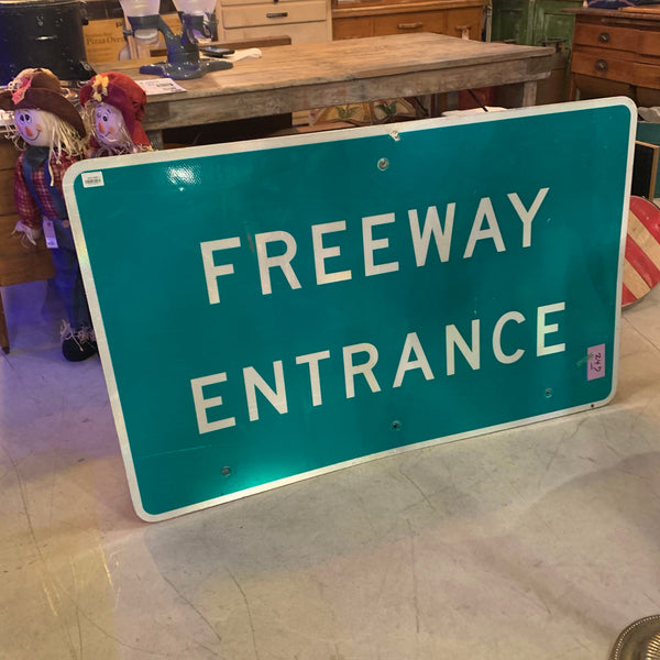 品番6877　FREEWAY ENTRANCE Sign / 高速道路 入り口　標識　サインプレート　ヴィンテージ　011