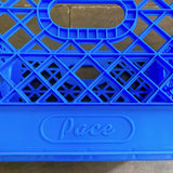 品番3232-2　ミルククレート　Pace　プラスチックコンテナ　プラスチックケース　ブルー　コンテナボックス　ヴィンテージ　金沢店