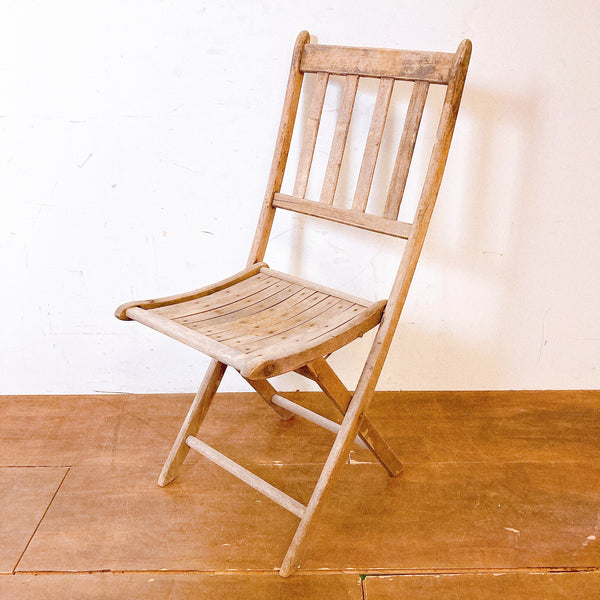 品番1461　フォールディングチェア 　木製　折りたたみ椅子　ウッドチェア　アンティーク　ヴィンテージ　金沢店