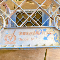 品番3232-4　ミルククレート　Sunnyside Farms　プラスチックコンテナ　プラスチックケース　ブルー　コンテナボックス　ヴィンテージ　金沢店