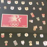品番0086　1984年 ロサンゼルスオリンピック　スポンサーピンズセット　限定版　ウォールアート　額装　ヴィンテージ