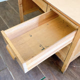 品番2406　ウッドデスク　片袖机　木製　テーブル　ミッドセンチュリー　アンティーク　ヴィンテージ　千葉店