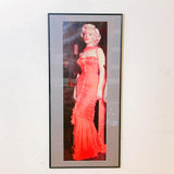 品番2765　ポスター　マリリンモンロー　レッドドレス 　全身　額装　アート　インテリア　ディスプレイ　ヴィンテージ　金沢店