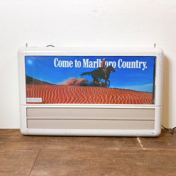 品番0470　広告看板　Come to Marlboro Country.　マールボロ・カントリー　マルボロ　サインライト　ヴィンテージ　金沢店