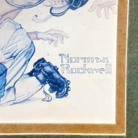 品番0129　アート　Norman Rockwell　ノーマン・ロックウェル　First Down　1951年　ポスター　額装　インテリア　金沢店