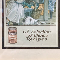 品番0112　アート　A Selection of Choice Recipes　PLAYING COOK　RUMFORD　ポスター　額装　インテリア　金沢店