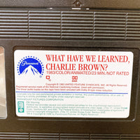 品番2091-2　VHSビデオ　What Have We Learned, Charlie Brown？　ピーナッツ　スヌーピー　チャーリーブラウン　ヴィンテージ　千葉店