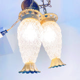 品番1477　ペンダントライト　ツイン　2灯　パイナップル　天井照明　吊り下げ照明　アンティーク　ヴィンテージ　金沢店