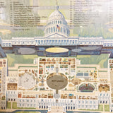 品番1019　アート　アメリカ合衆国議会議事堂　ワシントンD.C.　ウォールアート　額装　ヴィンテージ
