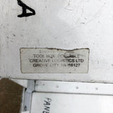 品番0111　ツールボックス　ホワイト　軍ケース　スチール製　ミリタリーグッズ　ヴィンテージ　金沢店
