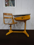 品番4903　スクールデスク　一体型　子供用　椅子　机　ヴィンテージ　千葉店