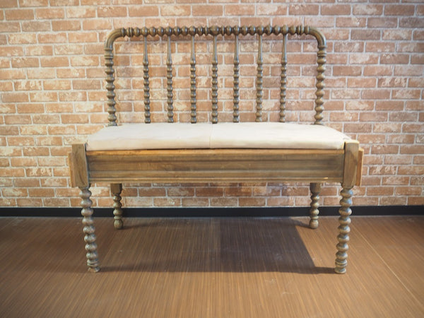 品番0362　ベンチ　Wood Bench　スピンドル　木製　長椅子　アンティーク　ヴィンテージ　金沢店
