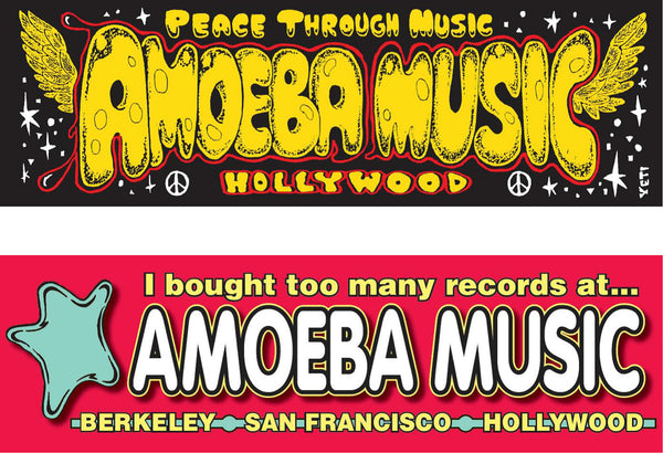 品番0280　新品　Amoeba Music アメーバミュージック 『HOLLYWOOD ハリウッド』 バンパーステッカー　シール　金沢店