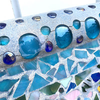 品番1063　ガラスタイル アート　ブルータイル　アソートカラー　モザイクタイル　装飾ボード　ヴィンテージ　千葉店