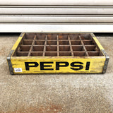 品番1007　PEPSI　ペプシコーラ　木箱　イエロー　ウッドボックス　ディスプレーボックス　ヴィンテージ　011