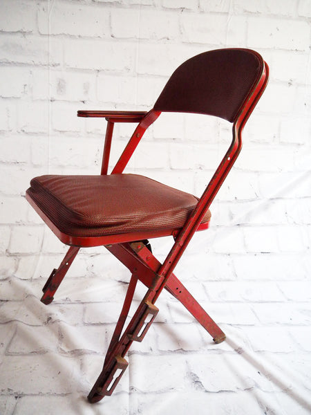 品番4897　クラリン社製　フォールディング チェア　折りたたみ椅子　スチール製　ヴィンテージ　金沢店