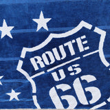 品番0963　ラグ マット　US ROUTE 66　ルート66』　フロアマット　カーペット　ブルー　アメリカン雑貨　ヴィンテージ　011