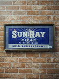 品番0635　ポスター　Sun Ray CIGAR　サンレイシガー　葉巻　タバコ　1930年代　額装　ヴィンテージ　金沢店