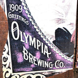 品番1377　オリンピアビール　1909　Olympia Beer　木製　プラーク　サインボード　ヴィンテージ　011
