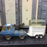 品番0138　ブリキカー　ブルー　運搬車　トラック　おもちゃ　ヴィンテージ　アメリカン雑貨　金沢店