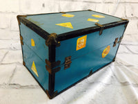 品番0099　ドールトランクケース　ヴィンテージ　ブルー　トランクケース　スーツケース　 人形ケース　金沢店