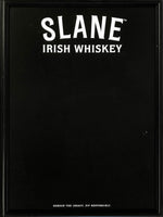 品番0552　サインボード　SLANE IRISH WHISKEY　スレイン アイリッシュウイスキー　壁掛　ブラック　看板　アメリカン雑貨　金沢店