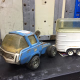 品番0138　ブリキカー　ブルー　運搬車　トラック　おもちゃ　ヴィンテージ　アメリカン雑貨　金沢店
