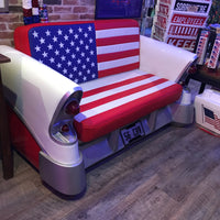 品番0036　Chevrolet Design American flag sofa / シボレー デザイン アメリカンフラッグ ソファー　011